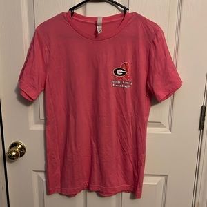 Men’s Medium Georgia Bulldogs (UGA) Breast Cancer Pink shirt